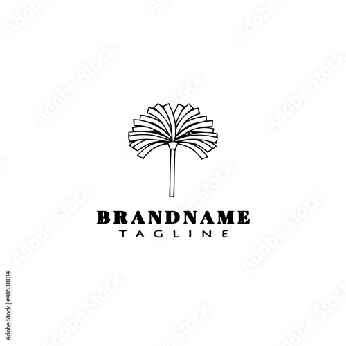 feather duster logo design template icon vector illustration