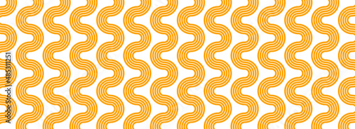 Paste background, element. Spaghetti wavy yellow and white pattern