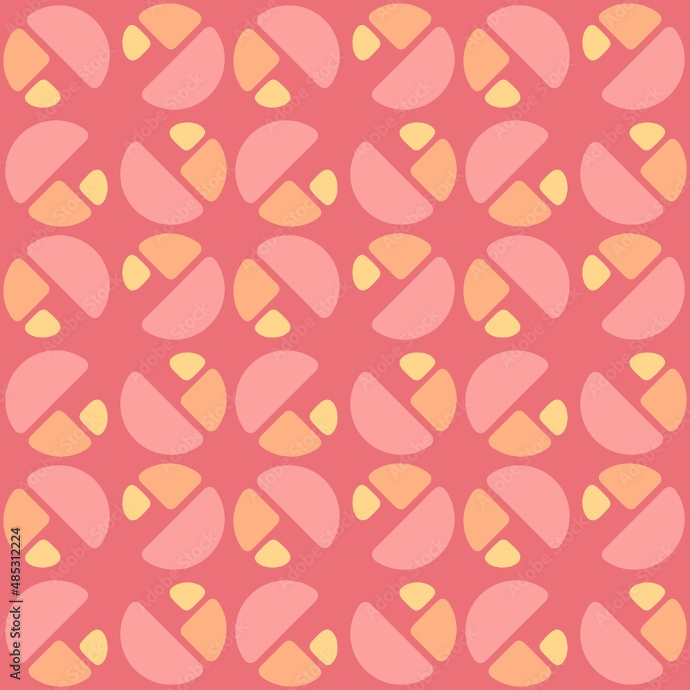 Rounded abstract seamless pattern - accent for any surfaces. Rounded abstract seamless pattern - accent for any surfaces.