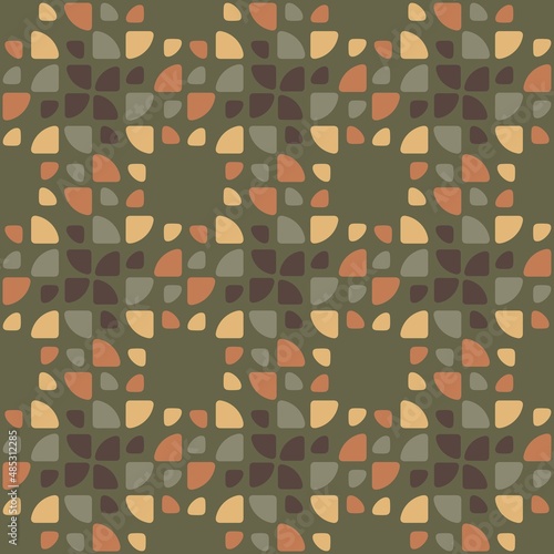 Rounded abstract seamless pattern - accent for any surfaces.