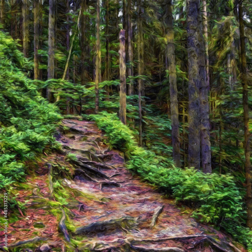 Digital landscape view oil painting with real brush strokes effect. Contemporary impressionism mixed style wall art print. Travel nature scene. Vacation postcards wall art print design beauty artwork. Digital landscape view oil painting with real brush strokes effect. Contemporary impressionism mixed style wall art print. Travel nature scene. Vacation postcards wall art print design beauty artwork.
