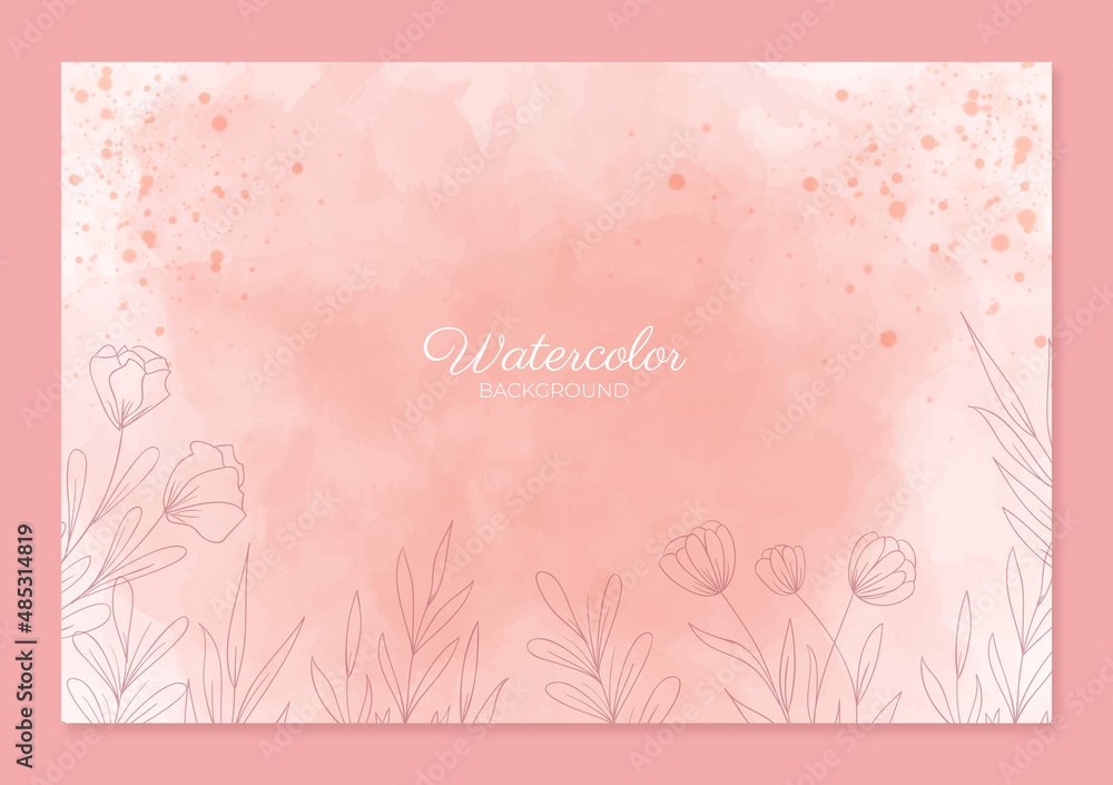 Beautiful watercolor pink background template Beautiful watercolor pink background template