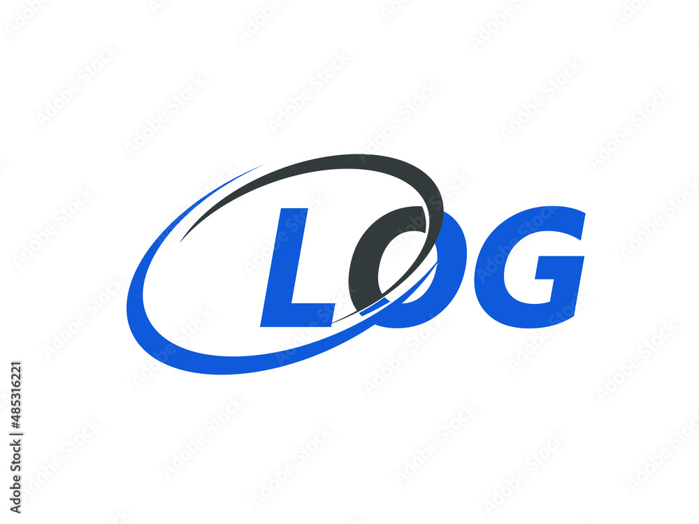 LOG letter creative modern elegant swoosh logo design LOG letter creative modern elegant swoosh logo design