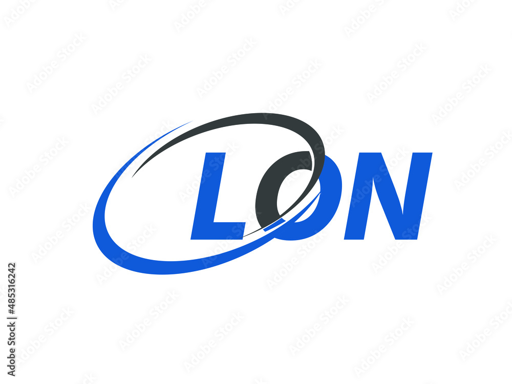 LON letter creative modern elegant swoosh logo design LON letter creative modern elegant swoosh logo design