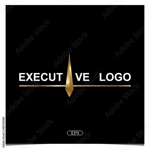 Luxury gold executive logo elegant premium template vector eps 10