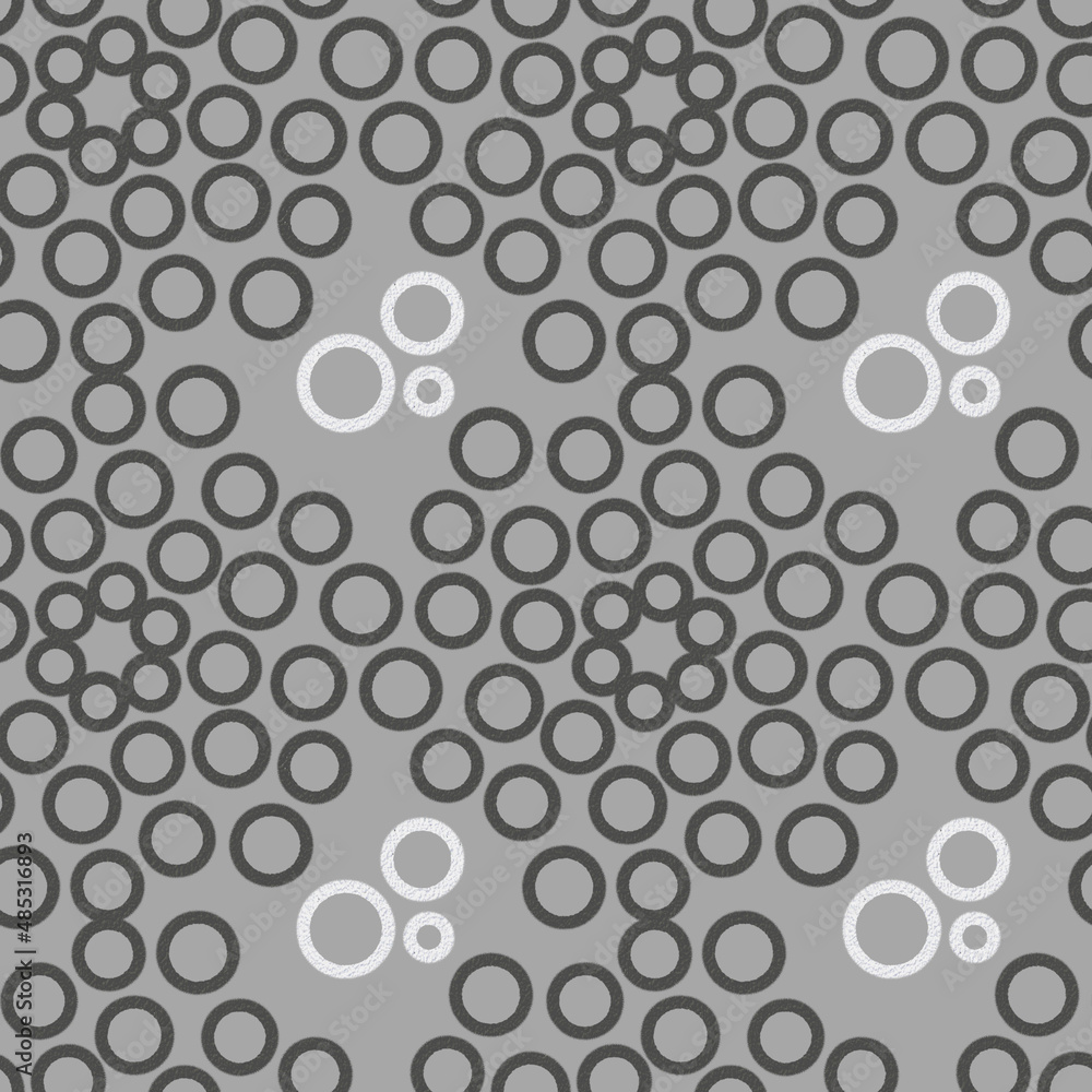 Seamless geometric pattern of circles. Retro style. Design of the background, interior, wallpaper, textiles, fabric, packaging.