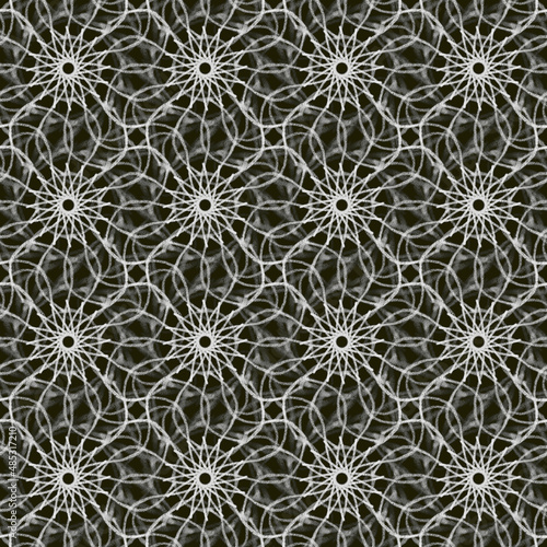 Seamless geometric pattern of mandalas  flowers. Retro style. Design of the background  interior  wallpaper  textiles  fabric  packaging.