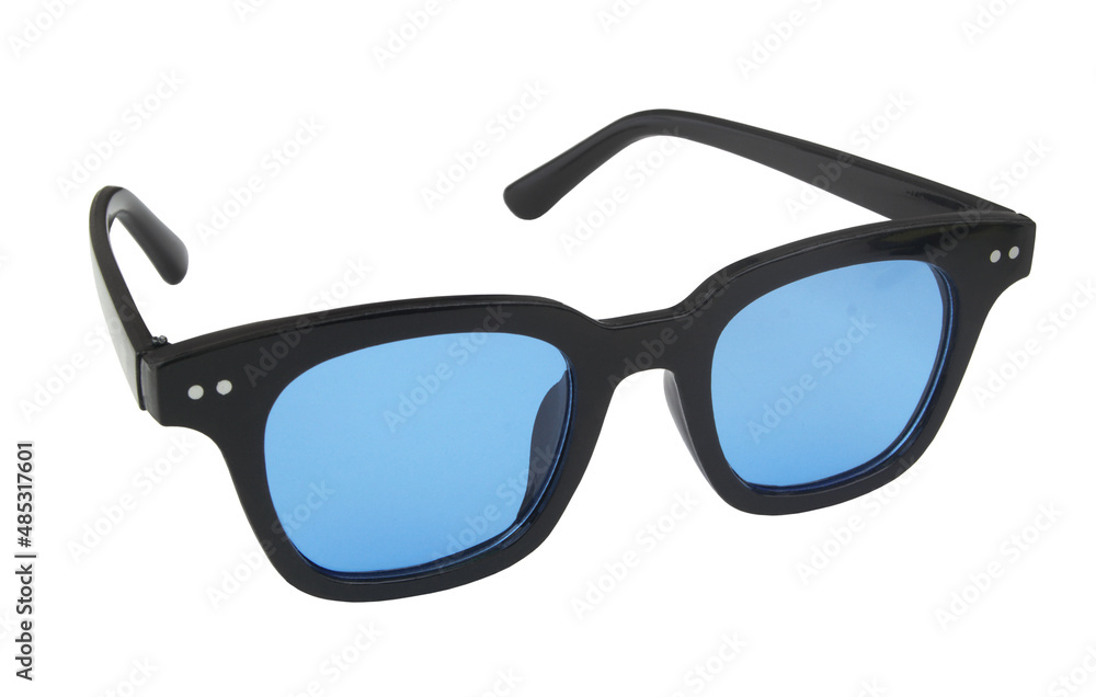 Blue sunglasses isolated on white background Blue sunglasses isolated on white background