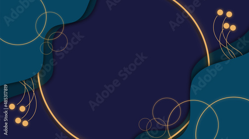 Abstract dark background with papercut style
