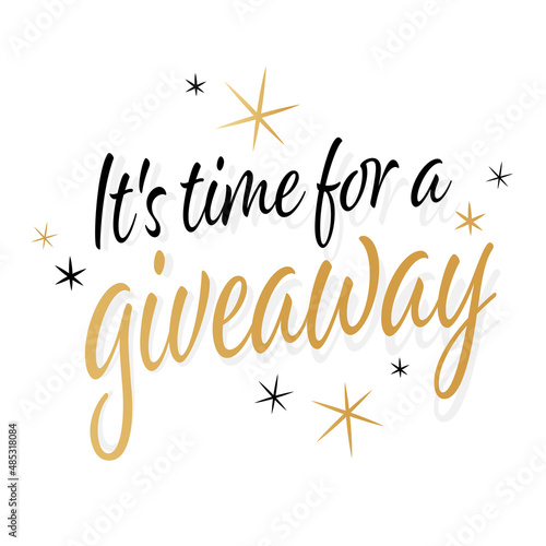 It's time for a giveaway !