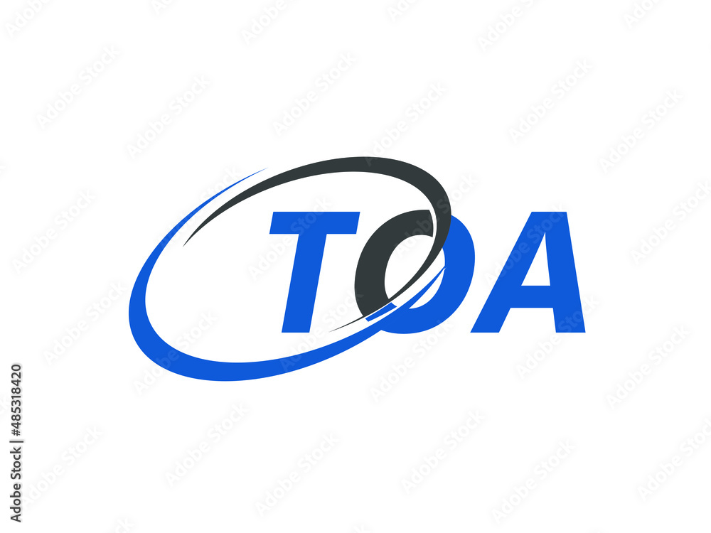 TOA letter creative modern elegant swoosh logo design TOA letter creative modern elegant swoosh logo design