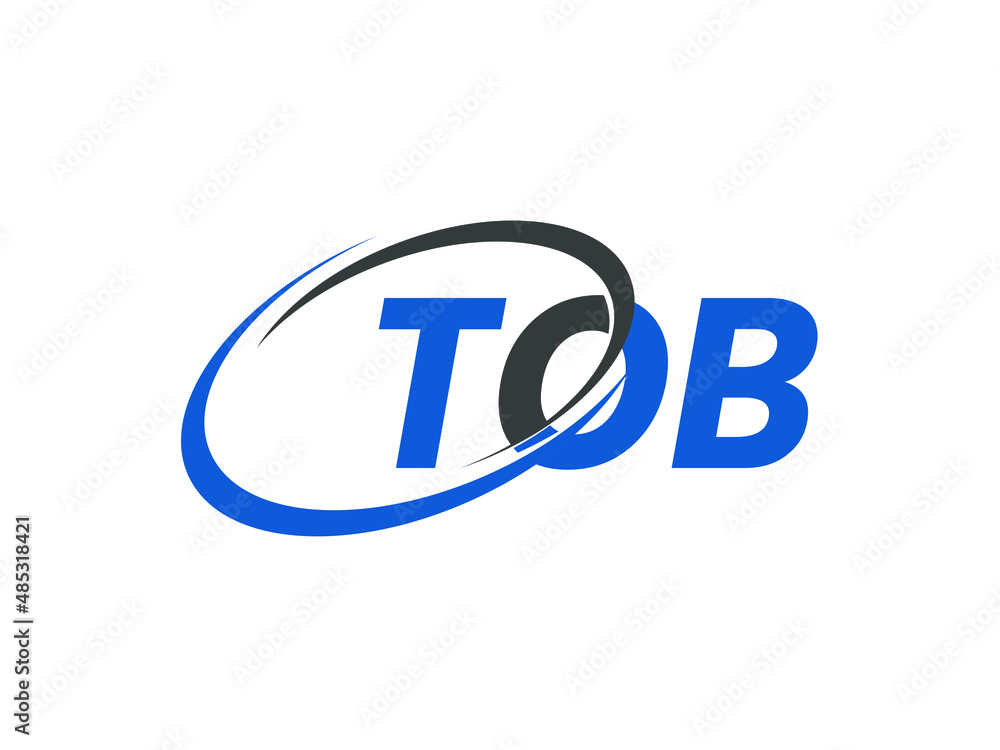 TOB letter creative modern elegant swoosh logo design TOB letter creative modern elegant swoosh logo design