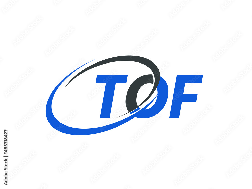 TOF letter creative modern elegant swoosh logo design TOF letter creative modern elegant swoosh logo design