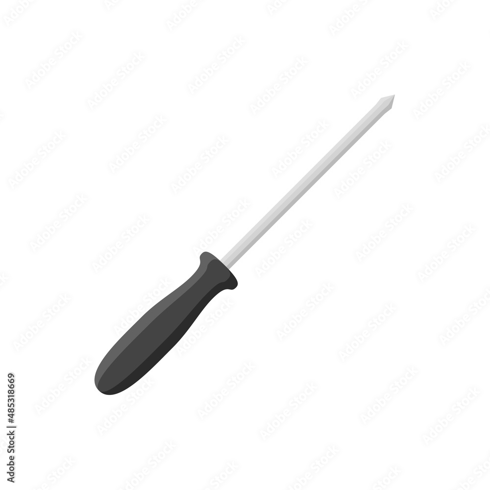 Screwdriver vector illustration isolated on white background. Screwdriver vector illustration isolated on white background.