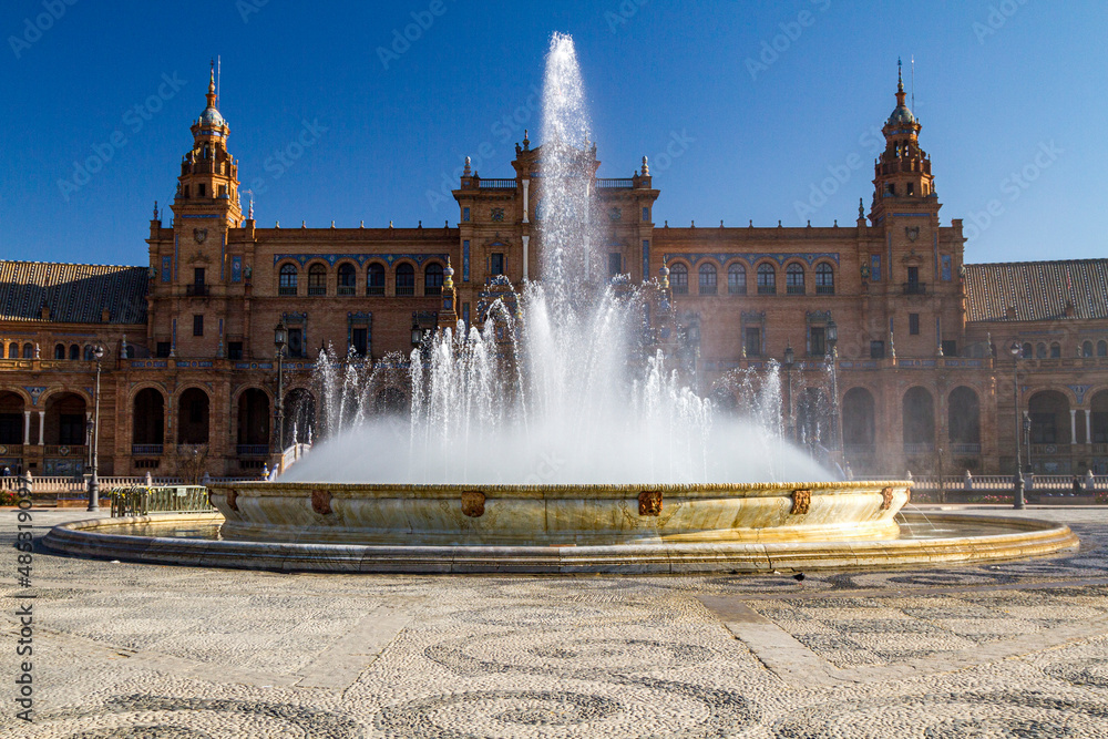 Springbrunnen der Plaza de España
