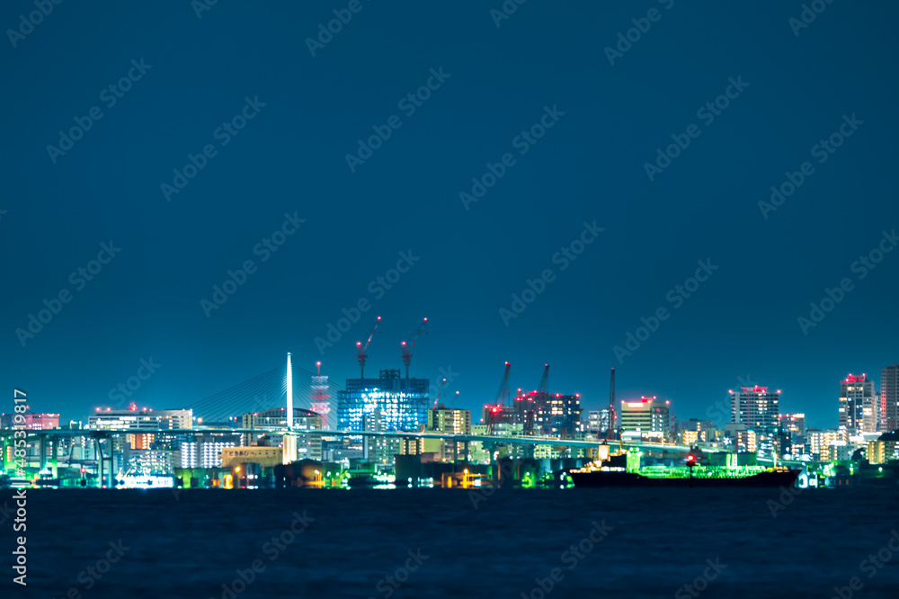 Fototapeta premium 志賀島から見る福岡の都市夜景