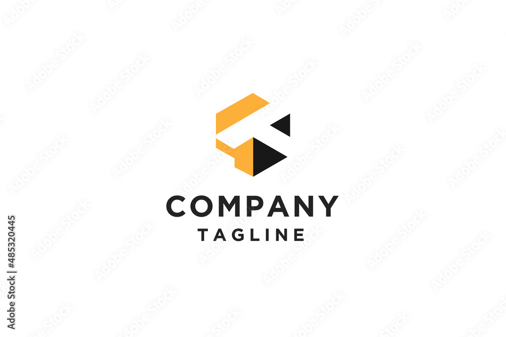 Abstract letter T negative space logo design vector illustration. Abstract letter T negative space logo design vector illustration.