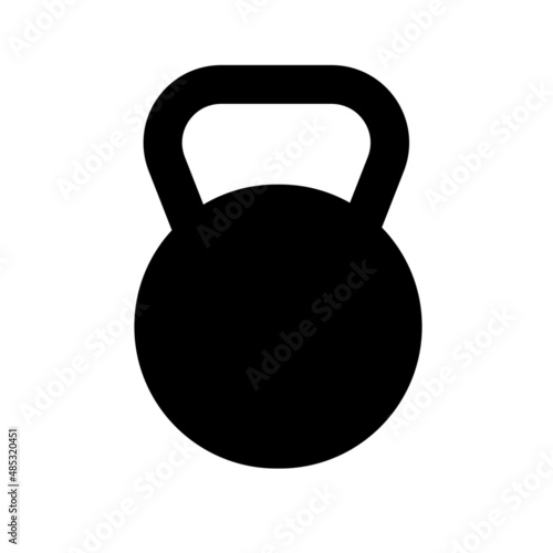 Kettlebell icon. Kettlebell or gym training weight of ball shape. Vector Illustration