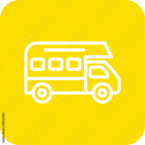 Camper van Vector Icon Design Illustration