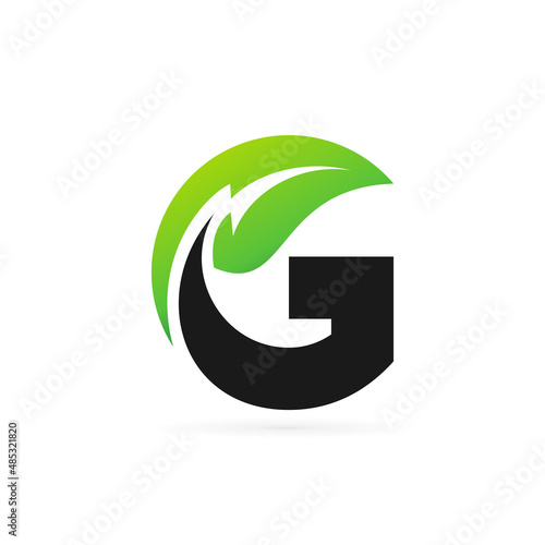 g logo, eco friendly symbol