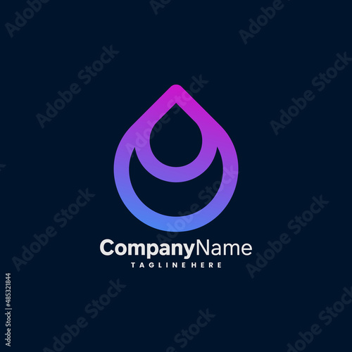 simple drop water logo design