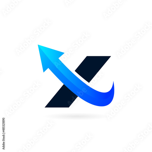 x arrow vector logo design