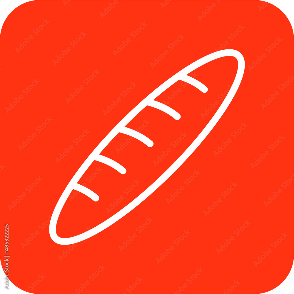Baguette Vector Icon Design Illustration Baguette Vector Icon Design Illustration