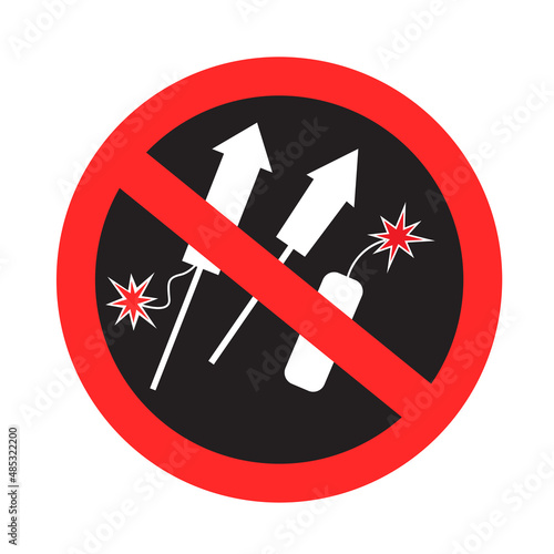 pyrotechnic objects is prohibited dark sticker