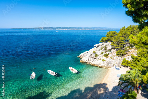 amazing Podrace beach in Brela on Makarska riviera  in Dalmatia in Croatia photo