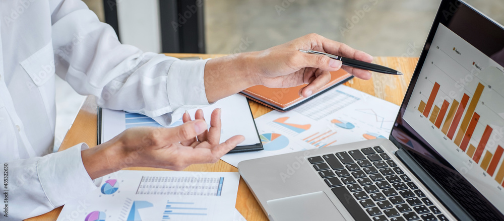 business team discussing and planning strategy company growth project success financial statistics, Partner meeting professional investor working start up project for both company with document business team discussing and planning strategy company growth project success financial statistics, Partner meeting professional investor working start up project for both company with document