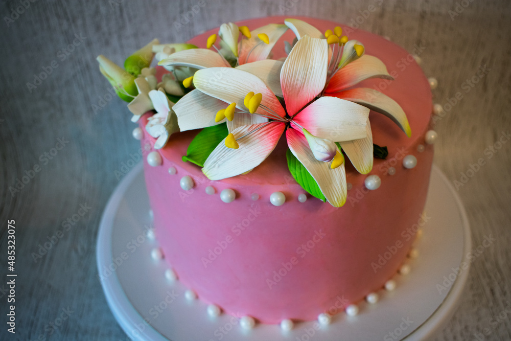 easter cake and tulips easter cake and tulips