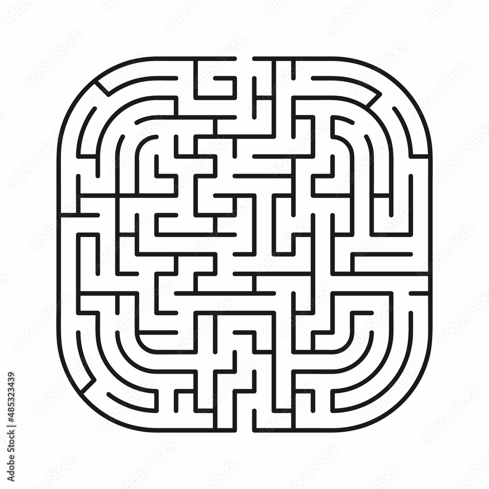 Abstract maze / labyrinth with entry and exit. Vector labyrinth 298. Abstract maze / labyrinth with entry and exit. Vector labyrinth 298.