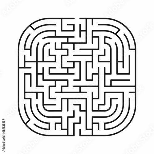 Abstract maze / labyrinth with entry and exit. Vector labyrinth 298.