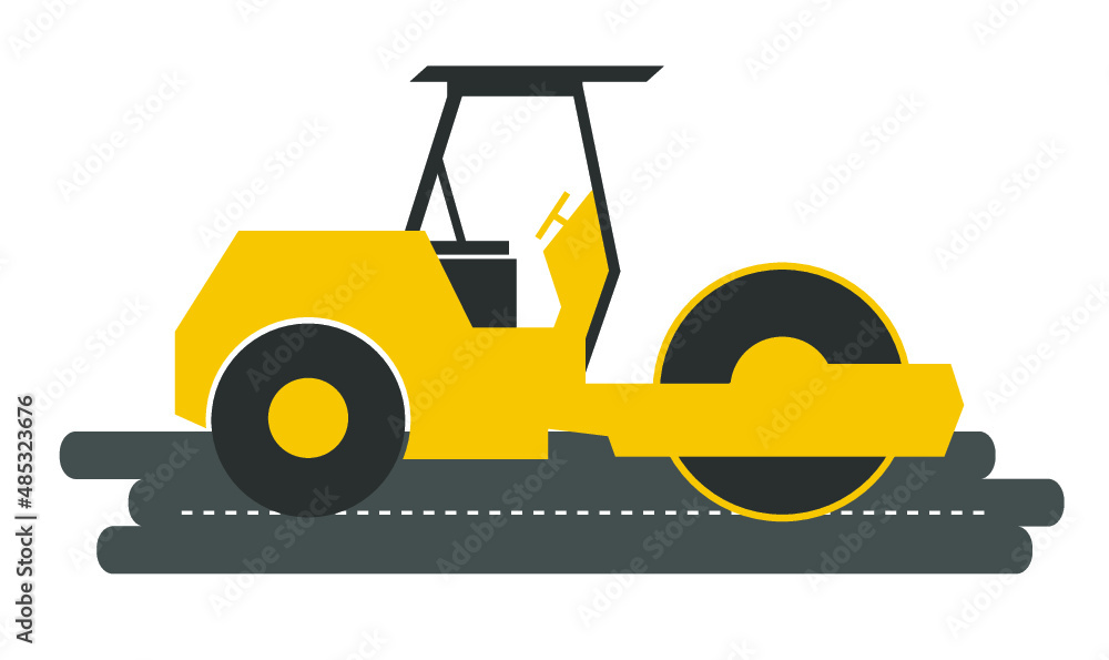 Fototapeta premium Asphalt Walze