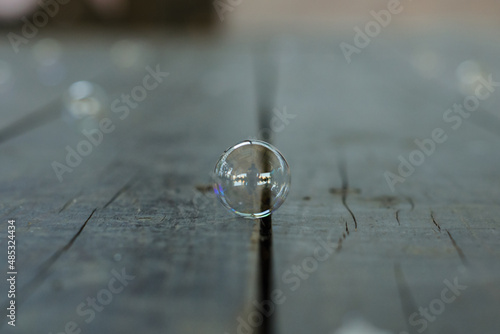 soap balls on the wooden floor