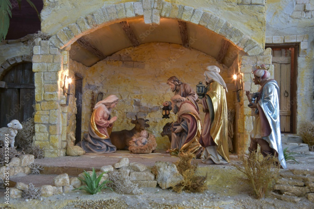 Weihnachtskrippe orientalisch , nativity scene, Diorama, Modellbau 