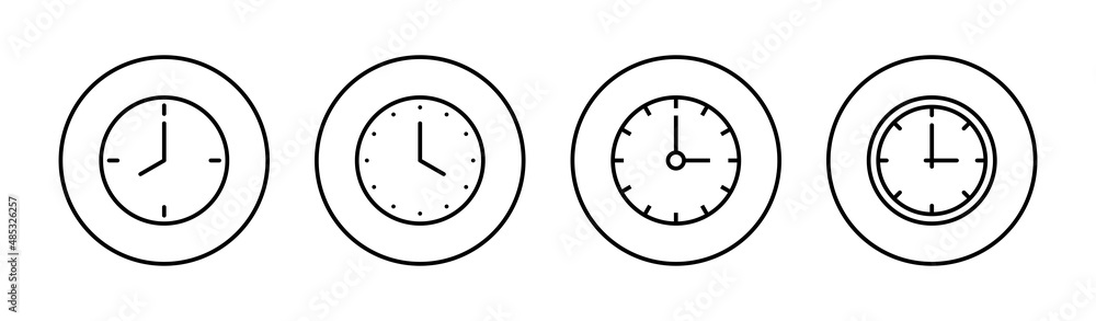 Clock icons set. Time sign and symbol. watch icon Clock icons set. Time sign and symbol. watch icon