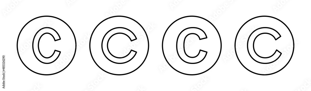 Copyright icons set. copyright sign and symbol Copyright icons set. copyright sign and symbol