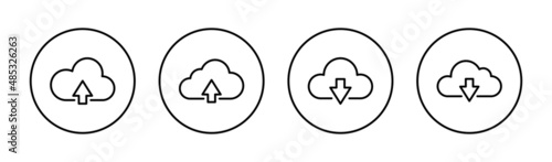 Cloud icons set. cloud sign and symbol
