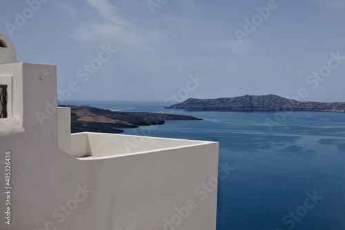 Cycladic architecture and the aegean sea in Santorini Greece