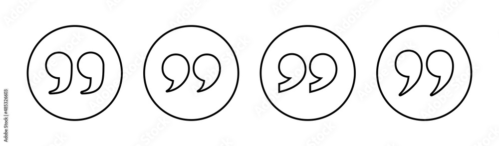 Quote icons set. Quotation mark sign and symbol Quote icons set. Quotation mark sign and symbol