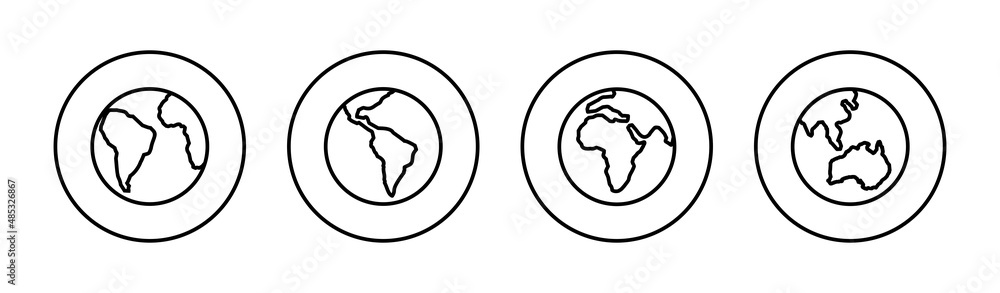 World map set. Worldmap sign and symbol. Globe icon World map set. Worldmap sign and symbol. Globe icon