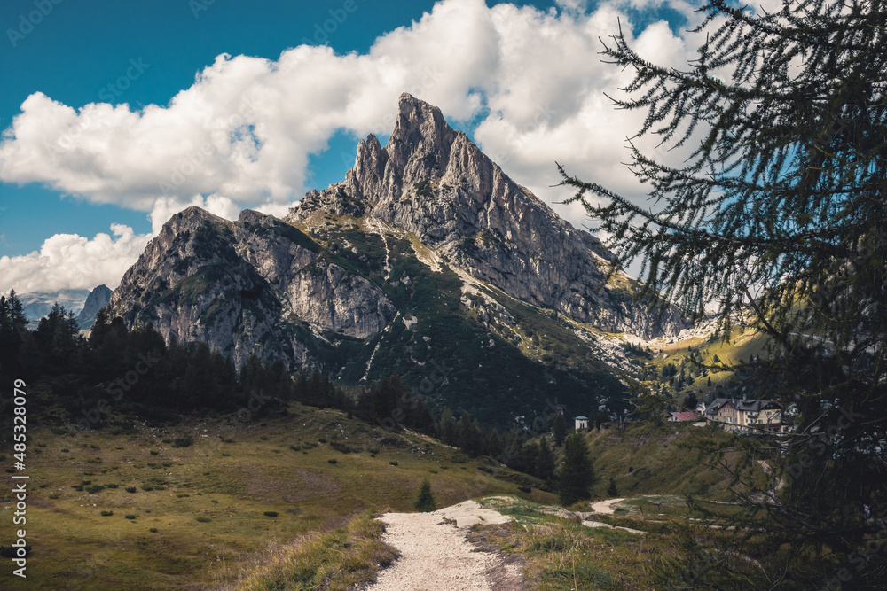 Fototapeta premium Vista delle Dolomiti dal parco delle Cinque Torri