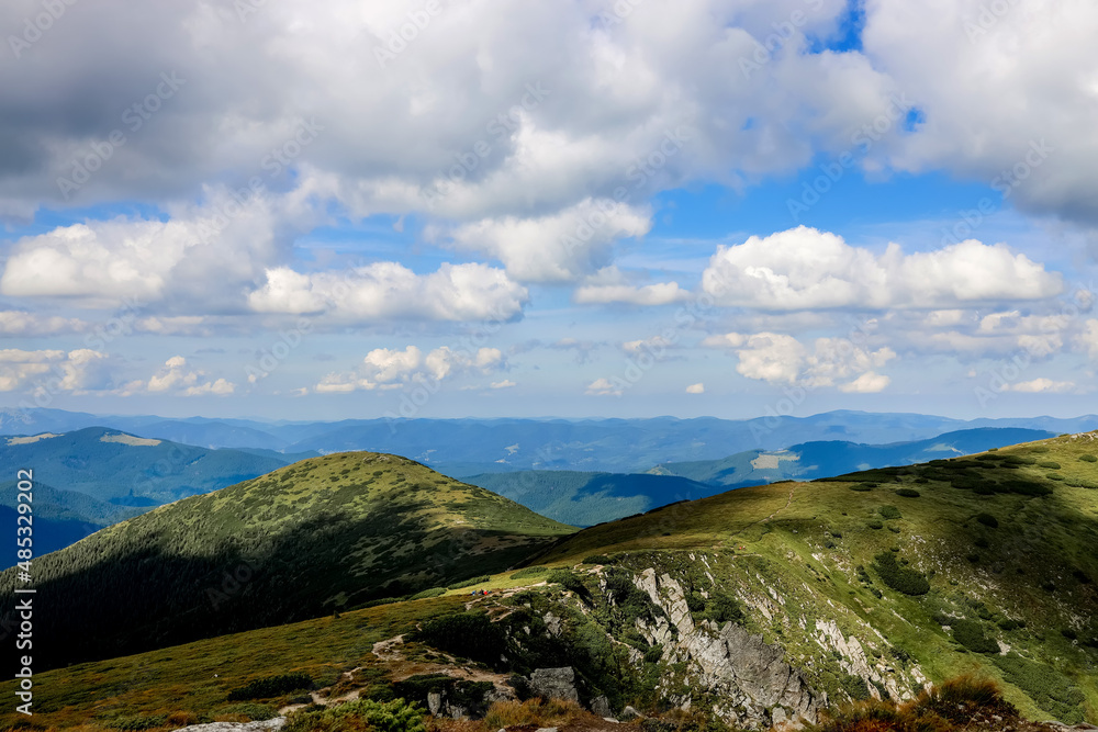 Incredible view of the mountain range. Mountain landscape Incredible view of the mountain range. Mountain landscape