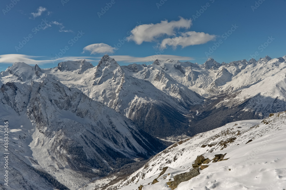 Mountain peaks of the North Caucasus