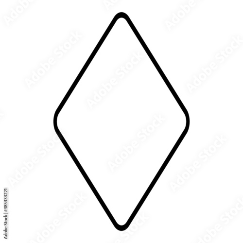 Rhombus Flat Icon Isolated On White Background photo