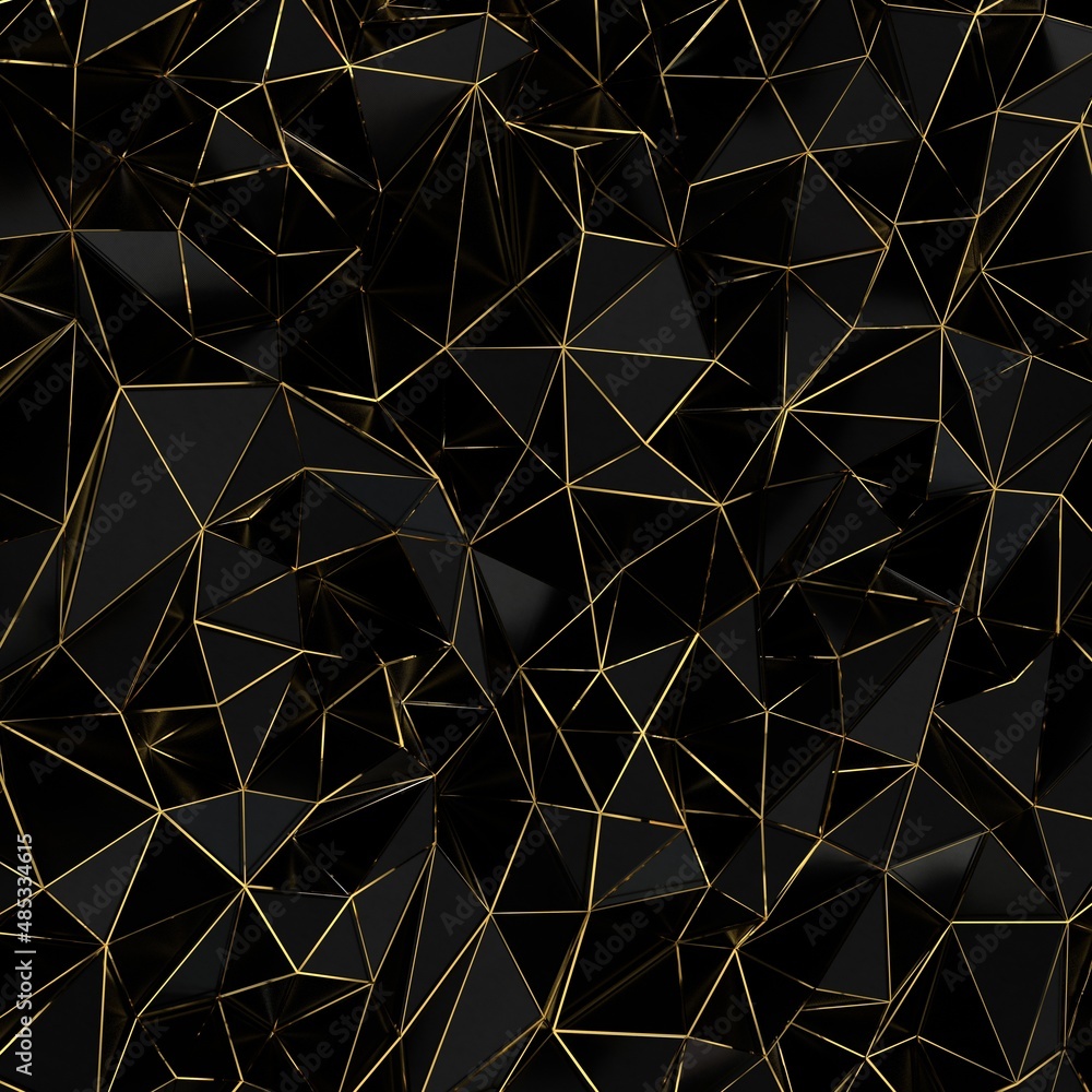Fototapeta premium Black Oil or Petrol liquid flow, liquid metal close-up, wide horizontal banner. 3d illustration