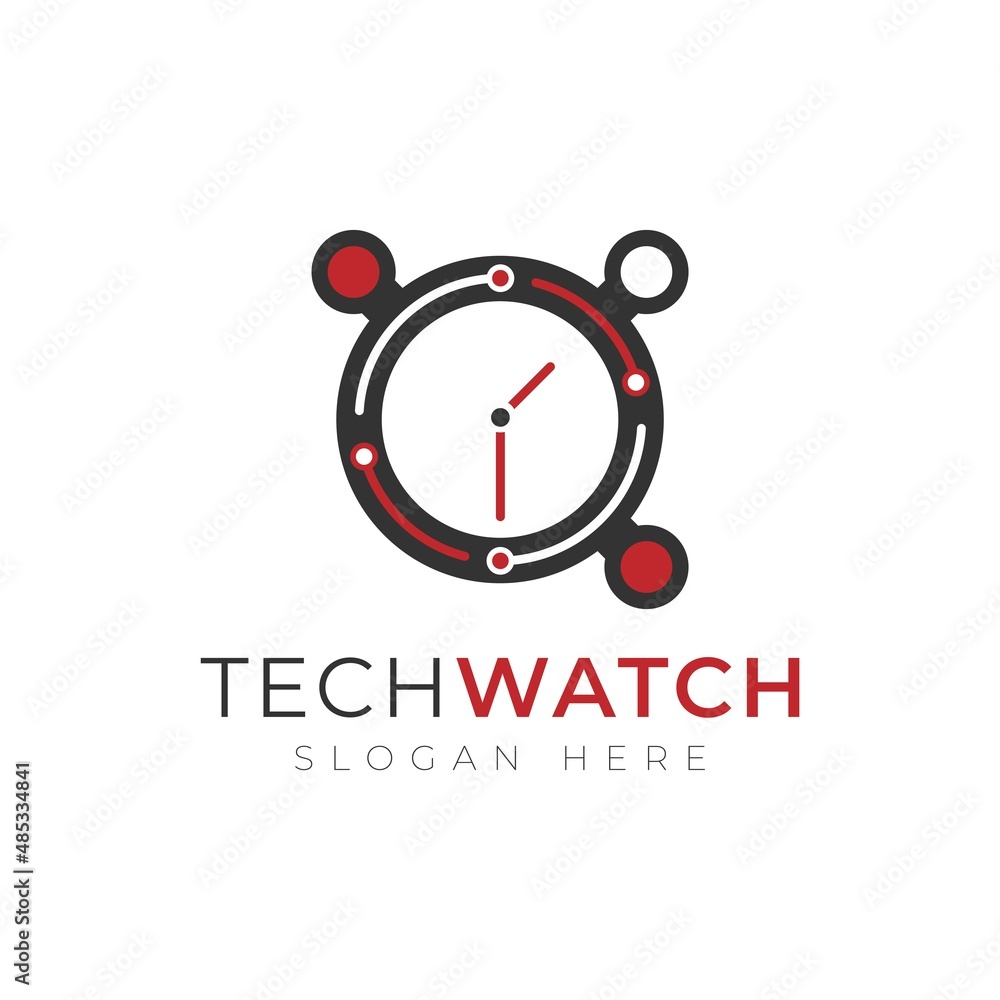 Tech watch application logo vector icon ilustration Tech watch application logo vector icon ilustration