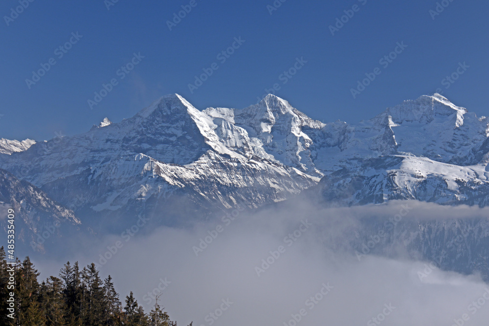 Aussicht von Niederhorn, Berner Alpen, Schweiz