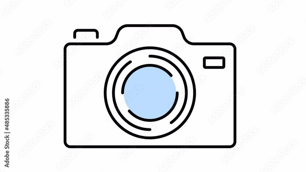 Photo camera flat icon animation object on transparent background. Photography concept. Simple animation for design. Photo camera flat icon animation object on transparent background. Photography concept. Simple animation for design.